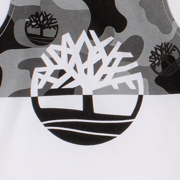 NEW Timberland Kid Toddler Swim Trunks & Muscle Tee Tank Black Gray Camo Set - Picture 2 of 3